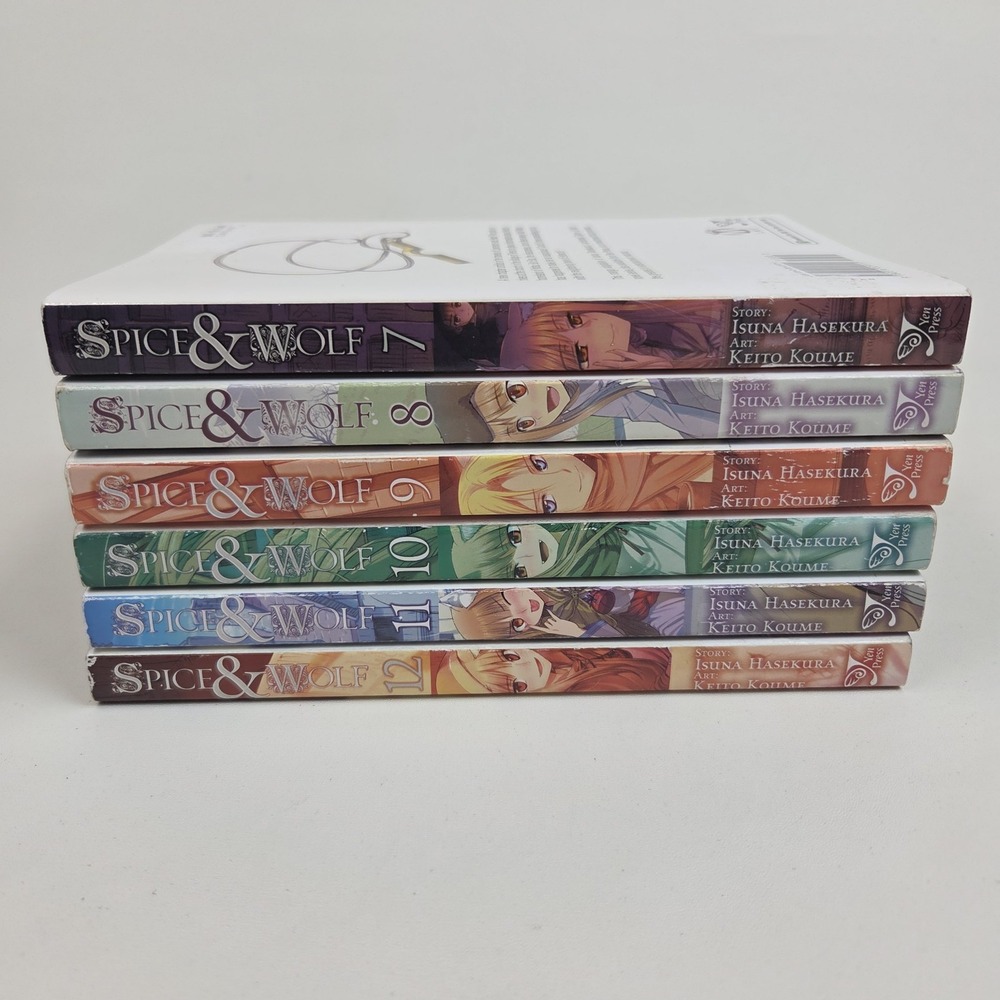 Spice & Wolf Manga Books Lot of 6 Vol 7-12 by Isuna Hasekura